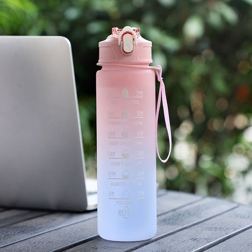 Load image into Gallery viewer, 1 Liter Water Bottle Motivational Sport Water Bottle Leakproof Bottles
