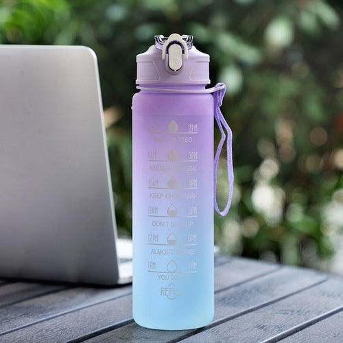 Load image into Gallery viewer, 1 Liter Water Bottle Motivational Sport Water Bottle Leakproof Bottles
