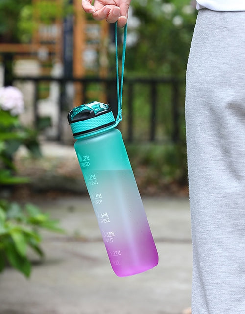 Load image into Gallery viewer, 1 Liter Water Bottle Motivational Sport Water Bottle Leakproof Bottles
