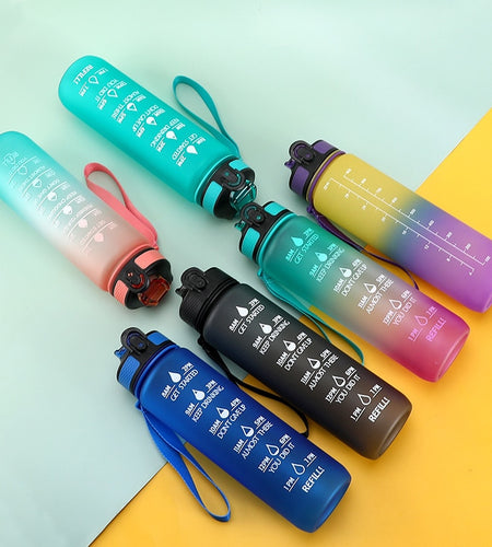 1 Liter Water Bottle Motivational Sport Water Bottle Leakproof Bottles