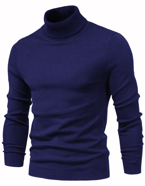 Load image into Gallery viewer, Black Turtleneck Men&#39;s Clothing | Men&#39;s Black Turtleneck Sweater - 10
