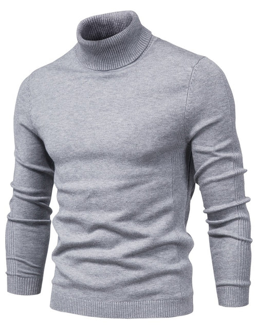 Load image into Gallery viewer, Black Turtleneck Men&#39;s Clothing | Men&#39;s Black Turtleneck Sweater - 10
