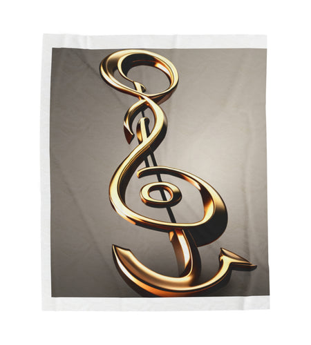 Treble Clef Velveteen Plush Blanket