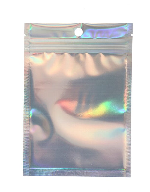 Load image into Gallery viewer, 100Pcs Iridescent Zip lock Bags Pouches Cosmetic Plastic Laser
