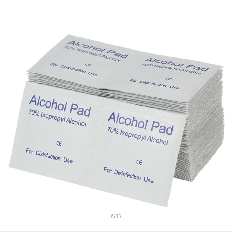 100pcs Alcohol Cotton Pads Disinfectant Wipe Outdoor Equipment