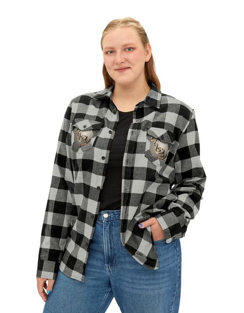 Load image into Gallery viewer, Treble Clef Val Unisex Flannel Shirt
