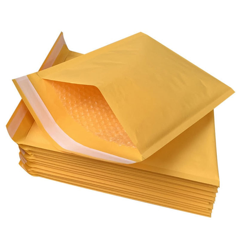 10pc/14size Kraft Paper Bubble Envelopes Padded Mailers Shipping