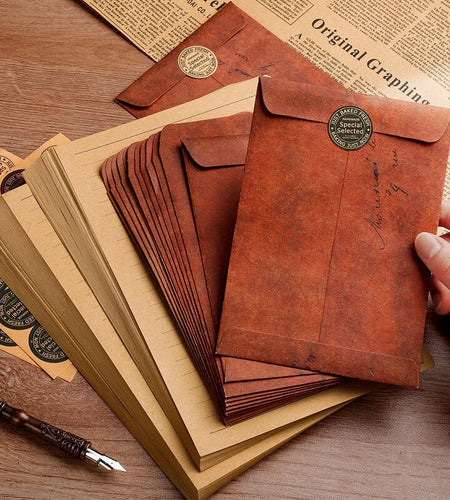 Vintage Retro Kraft Paper Envelope | Envelope Kraft Vintage Wedding -