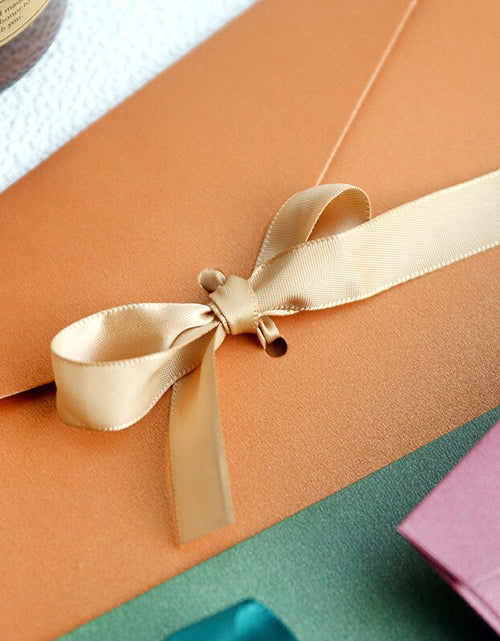 Load image into Gallery viewer, 10pcs/set High Quality Ribbon Paper B6 &amp; Dl Size Envelopes Pearl Paper
