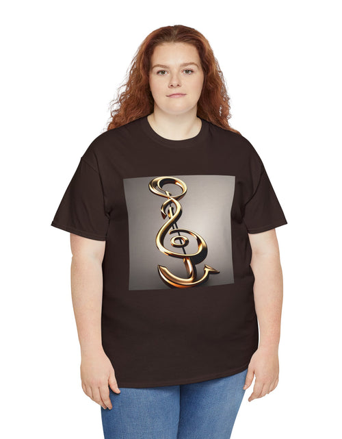 Load image into Gallery viewer, Treble Clef Unisex Heavy Cotton Tee
