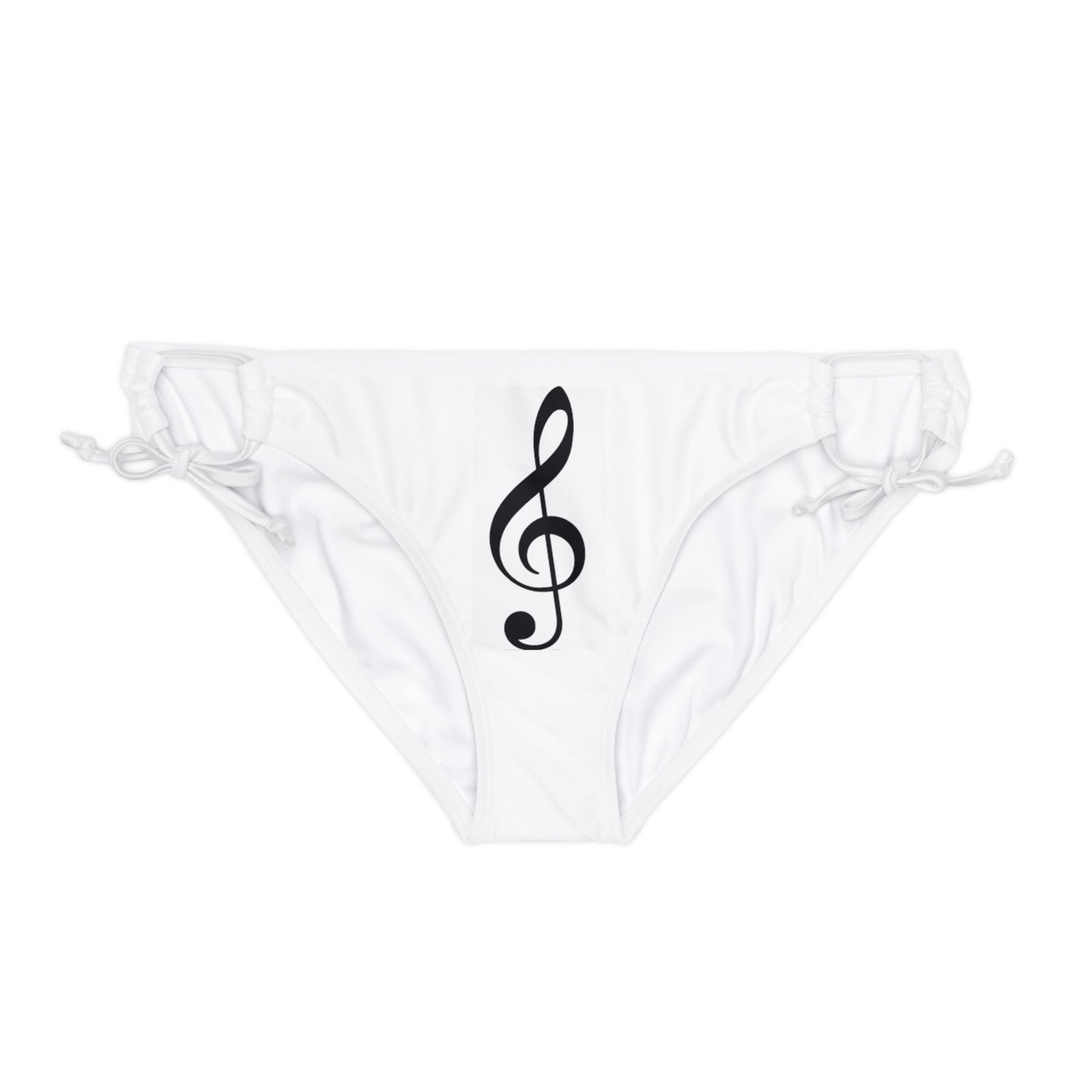 Treble Clef Loop Tie Side Bikini Bottom (AOP)