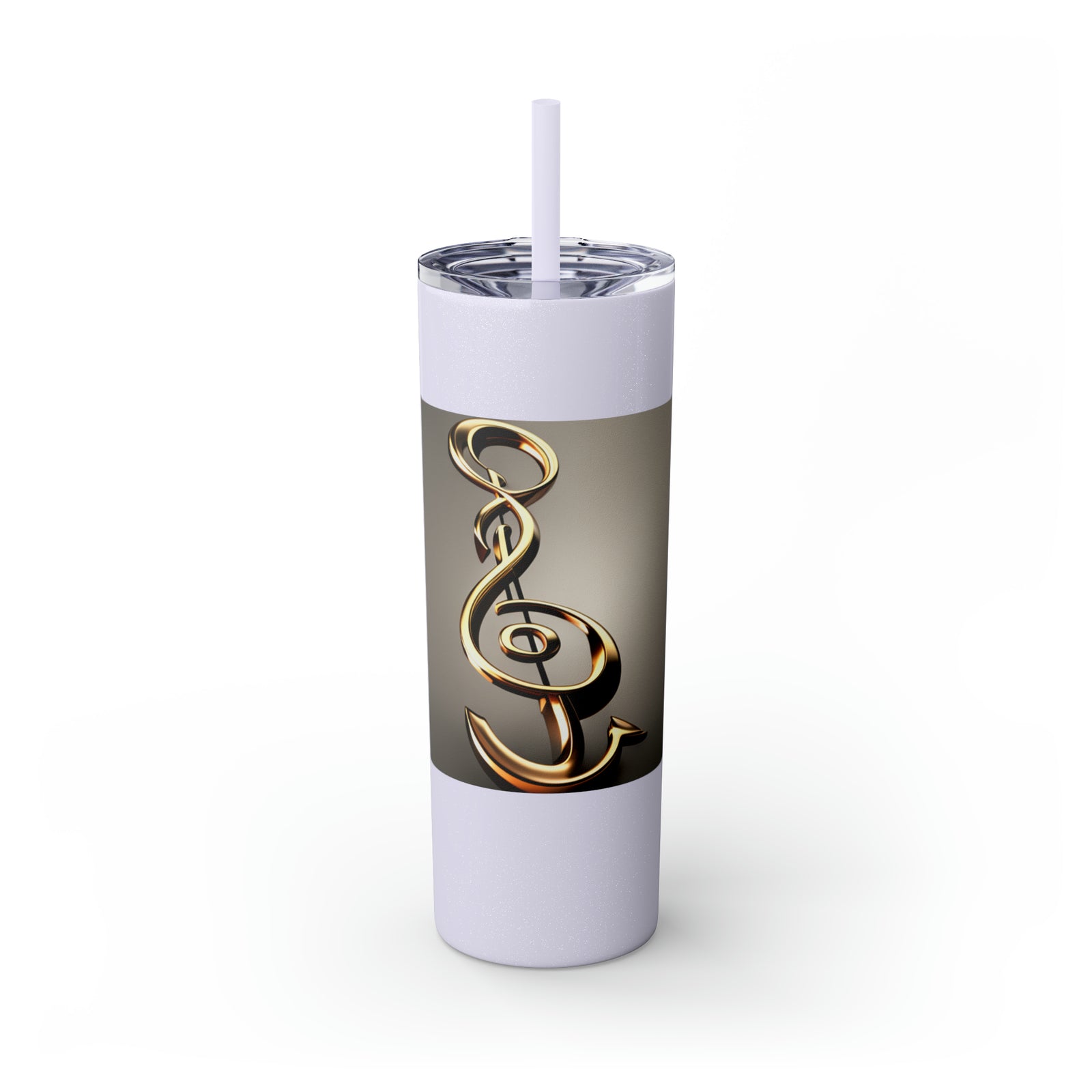 Treble Clef Skinny Tumbler with Straw, 20oz