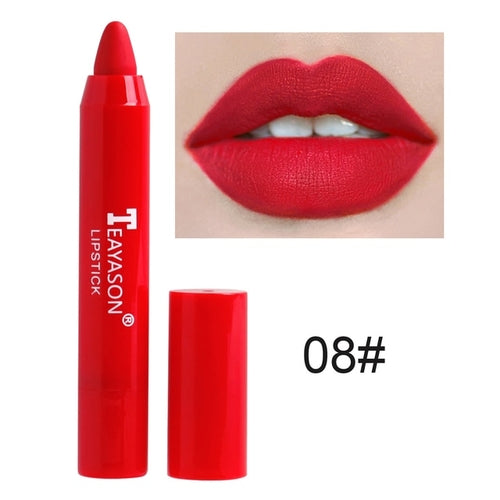 12 Colors Sexy Matte Lipstick Waterproof Long Lasting Color Rendering