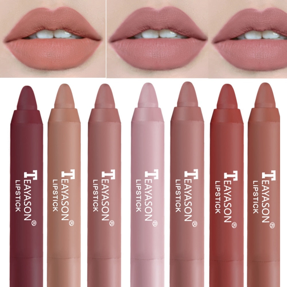 12 Colors Sexy Matte Lipstick Waterproof Long Lasting Color Rendering