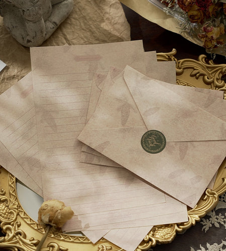 12 Pcs/set Vintage Flower Envelope Set Classical Writable Letter Paper