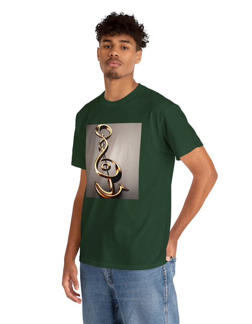 Load image into Gallery viewer, Treble Clef Unisex Heavy Cotton Tee
