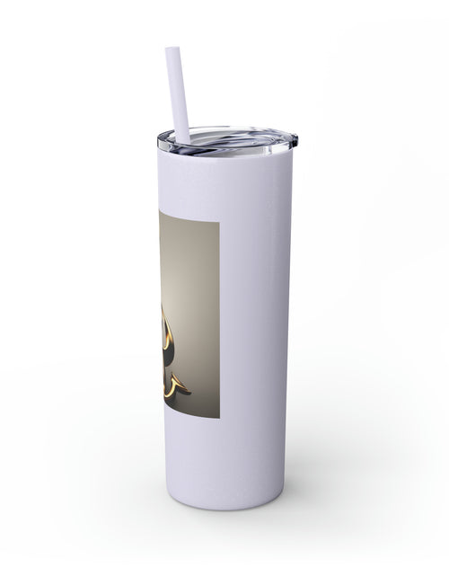 Load image into Gallery viewer, Treble Clef Skinny Tumbler with Straw, 20oz
