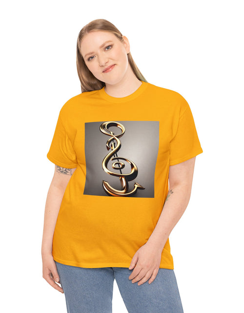 Load image into Gallery viewer, Treble Clef Unisex Heavy Cotton Tee
