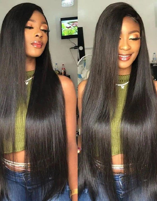 Load image into Gallery viewer, 12a Raw Indian Hair Hd Lace Frontal Wig Brazilian Virgin Swiss Lace
