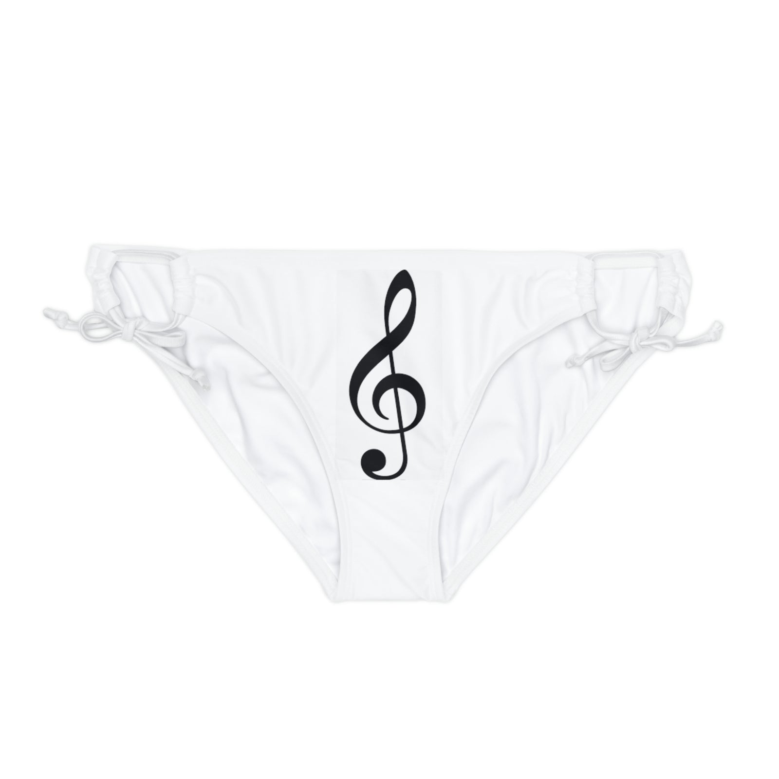 Treble clef Loop Tie Side Bikini Bottom (AOP)