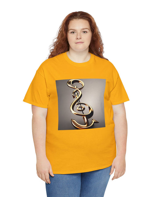 Load image into Gallery viewer, Treble Clef Unisex Heavy Cotton Tee
