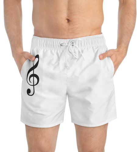 Treble Clef Swim Trunks (AOP)