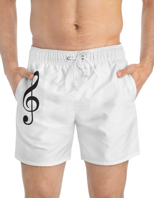 Load image into Gallery viewer, Treble Clef Swim Trunks (AOP)
