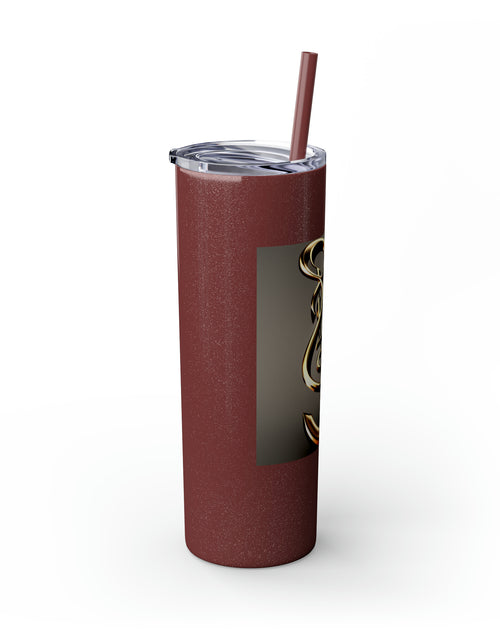 Load image into Gallery viewer, Treble Clef Skinny Tumbler with Straw, 20oz
