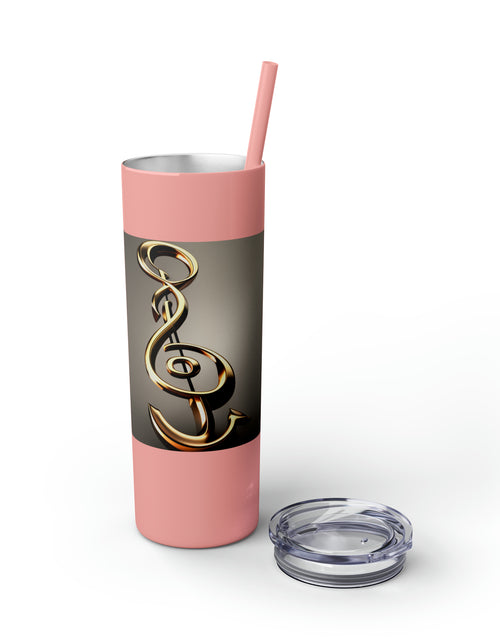 Load image into Gallery viewer, Treble Clef Skinny Tumbler with Straw, 20oz
