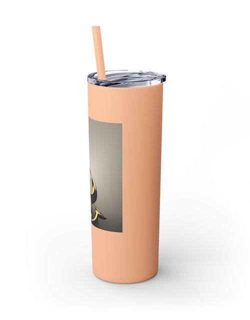 Load image into Gallery viewer, Treble Clef Skinny Tumbler with Straw, 20oz
