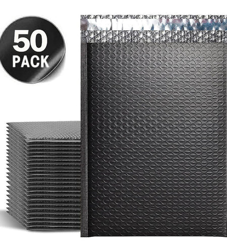 13x18cm 50PCS Black Bubble Mailers Padded Poly Envelopes Packaging for