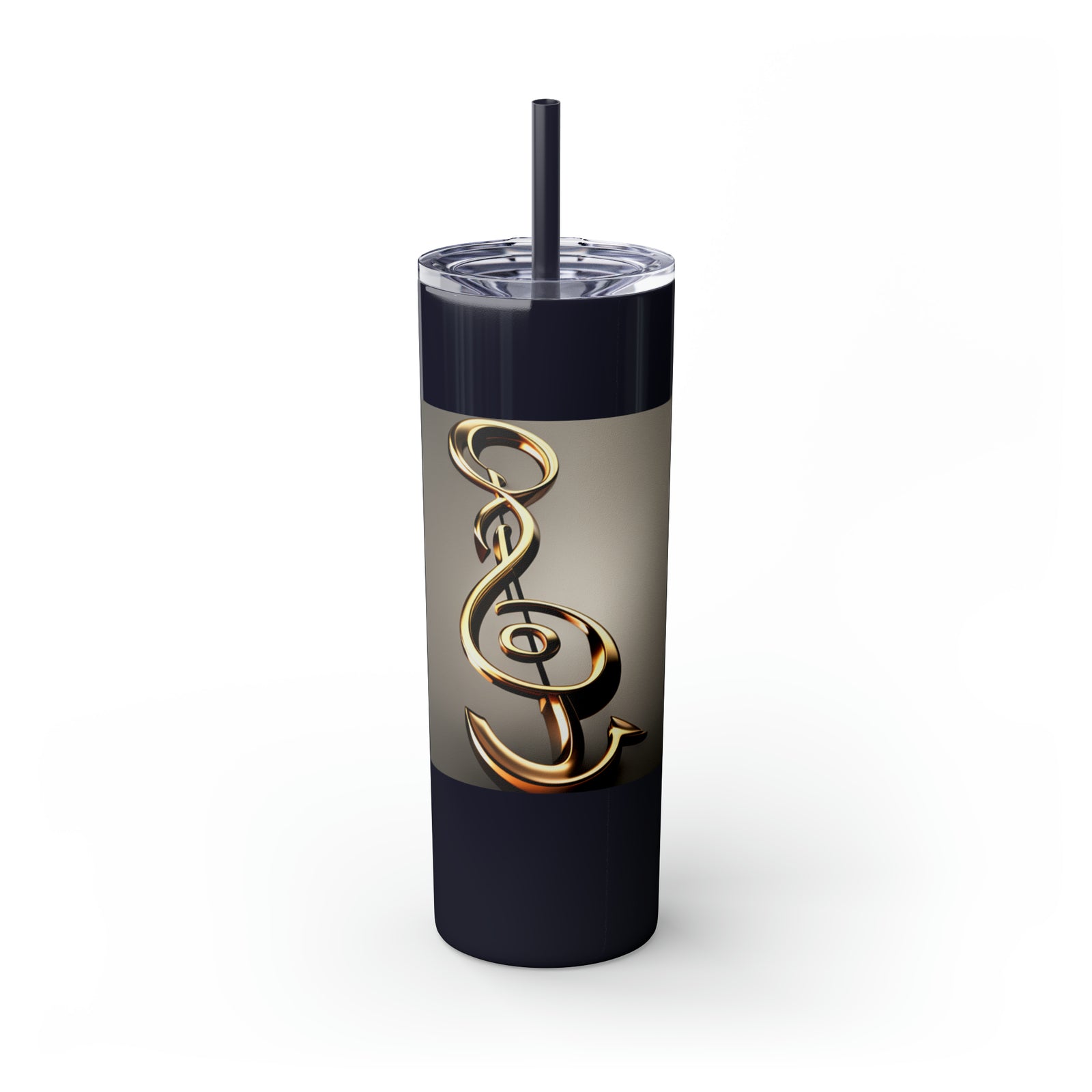 Treble Clef Skinny Tumbler with Straw, 20oz