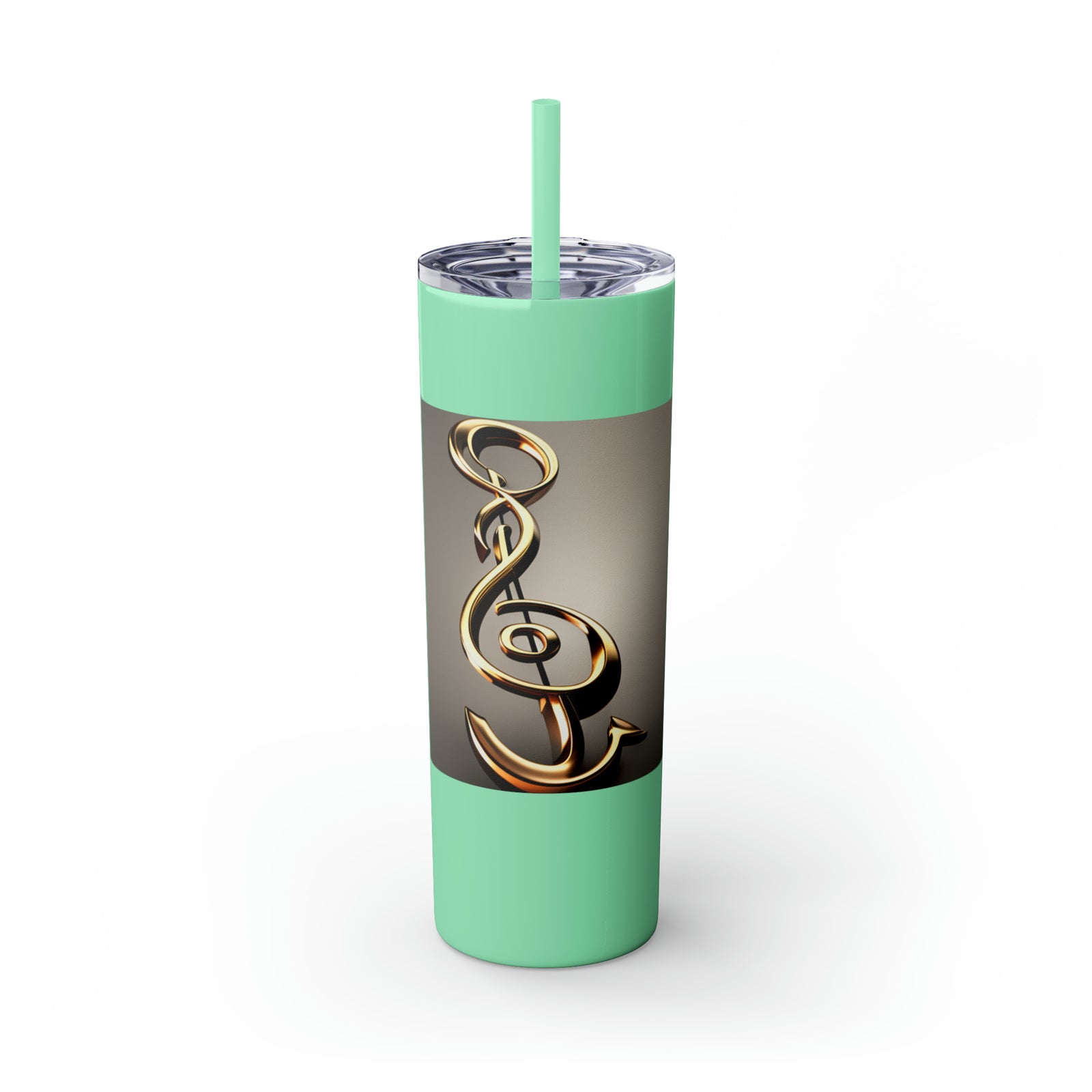 Treble Clef Skinny Tumbler with Straw, 20oz