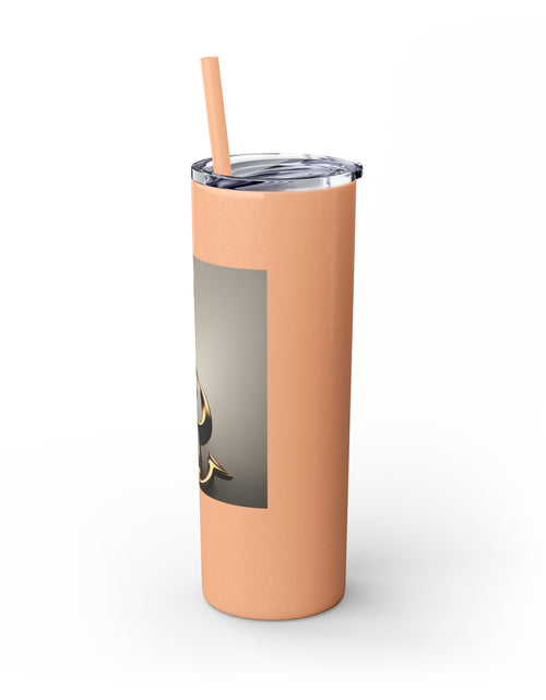 Load image into Gallery viewer, Treble Clef Skinny Tumbler with Straw, 20oz
