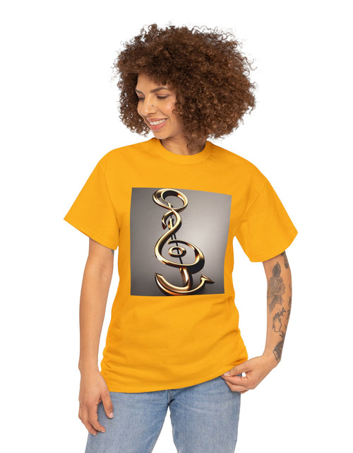 Load image into Gallery viewer, Treble Clef Unisex Heavy Cotton Tee
