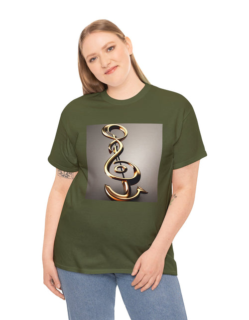 Load image into Gallery viewer, Treble Clef Unisex Heavy Cotton Tee
