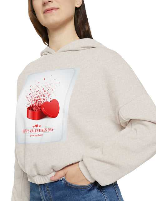 Load image into Gallery viewer, Valentine Day Women&#39;s Cinched Bottom Hoodie
