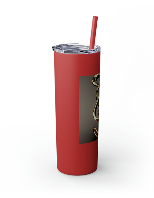 Load image into Gallery viewer, Treble Clef Skinny Tumbler with Straw, 20oz
