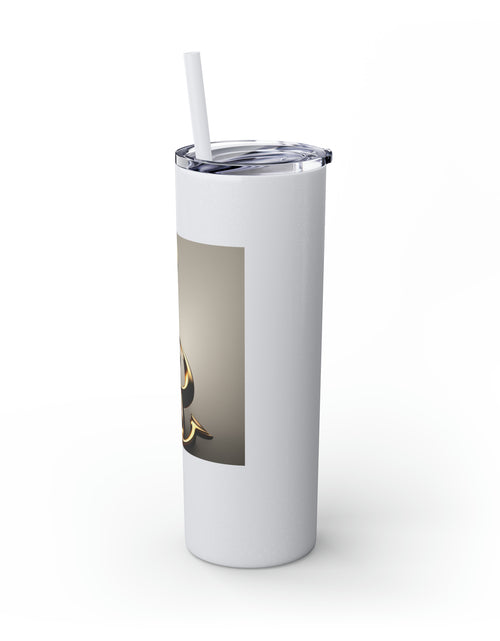 Load image into Gallery viewer, Treble Clef Skinny Tumbler with Straw, 20oz
