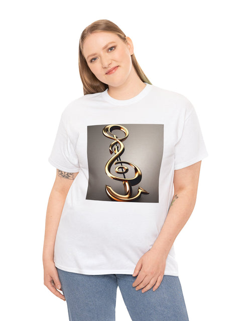 Load image into Gallery viewer, Treble Clef Unisex Heavy Cotton Tee
