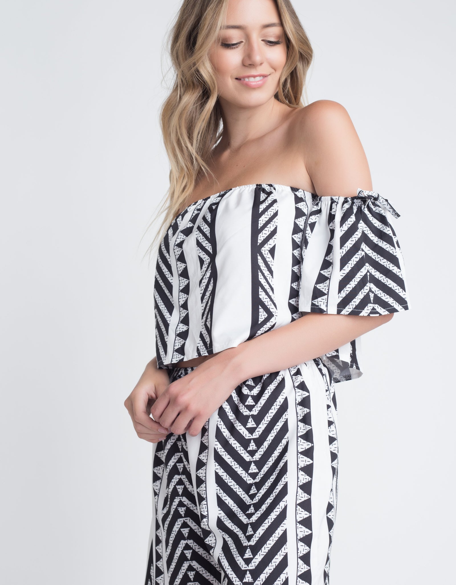 Women's Aztek Off Shoulder 2 Piece Set