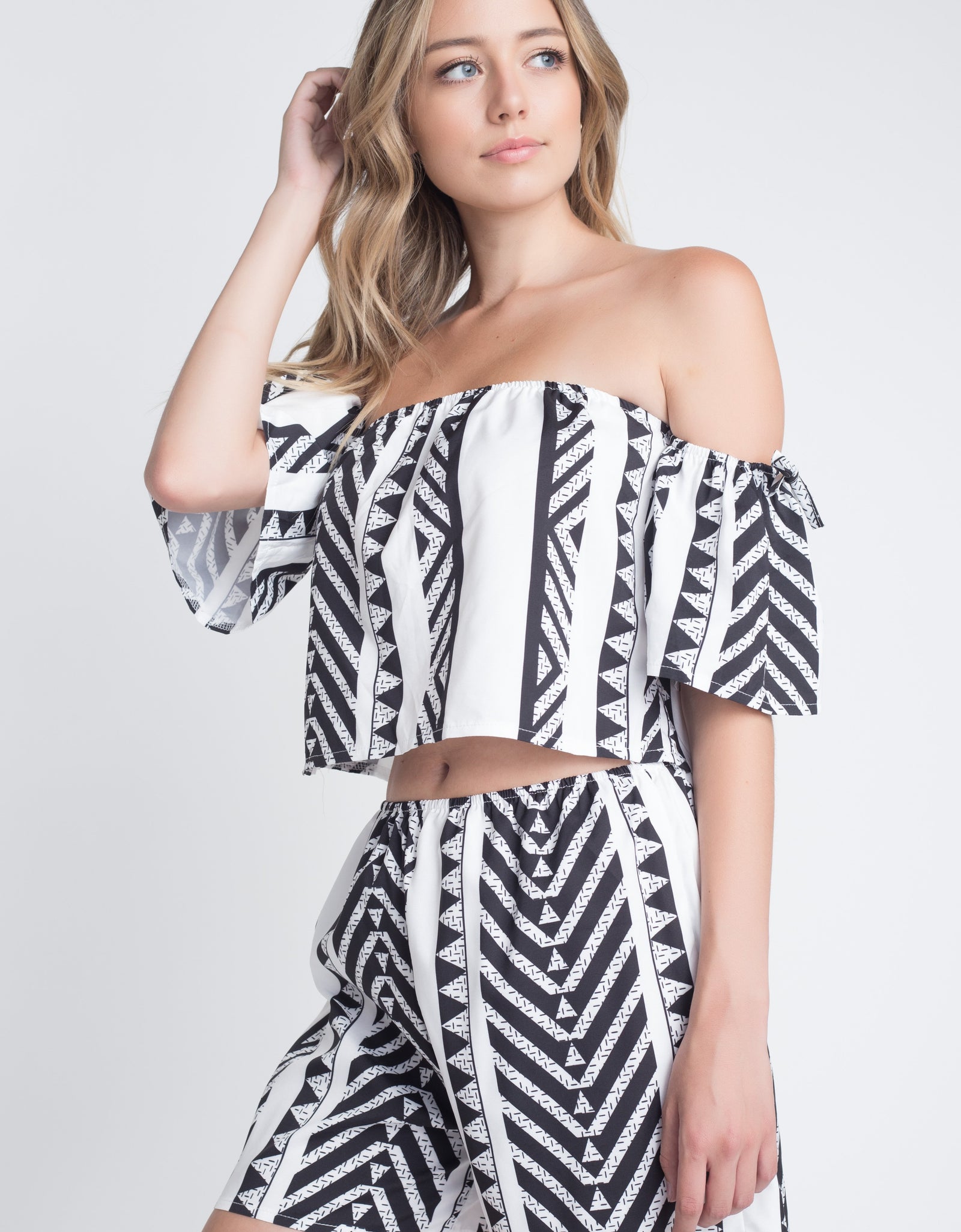 Women's Aztek Off Shoulder 2 Piece Set