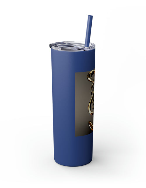 Load image into Gallery viewer, Treble Clef Skinny Tumbler with Straw, 20oz
