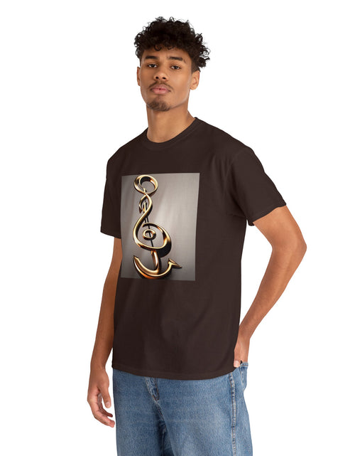 Load image into Gallery viewer, Treble Clef Unisex Heavy Cotton Tee
