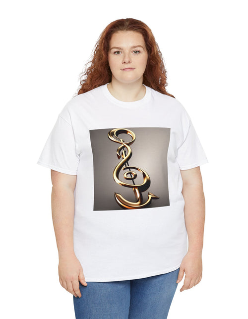 Load image into Gallery viewer, Treble Clef Unisex Heavy Cotton Tee
