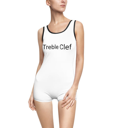 Treble Clef Women's Vintage Swimsuit (AOP)