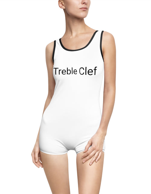 Load image into Gallery viewer, Treble Clef Women&#39;s Vintage Swimsuit (AOP)
