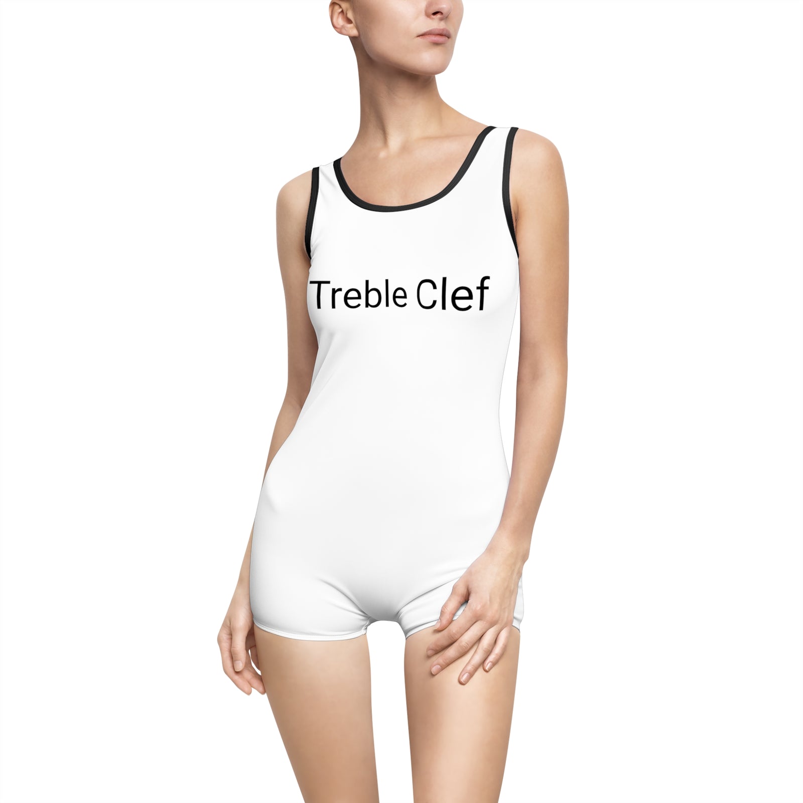 Treble Clef Women's Vintage Swimsuit (AOP)