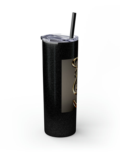 Load image into Gallery viewer, Treble Clef Skinny Tumbler with Straw, 20oz
