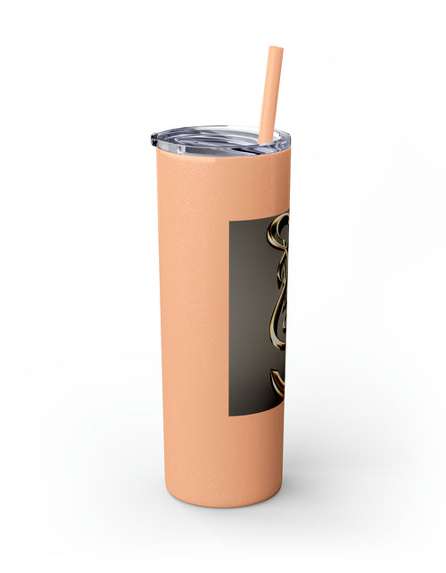 Load image into Gallery viewer, Treble Clef Skinny Tumbler with Straw, 20oz
